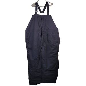 Bulwark Excel FR Pants Mens 4XL Navy Flame Resistant Insulated Bib‎ Overalls